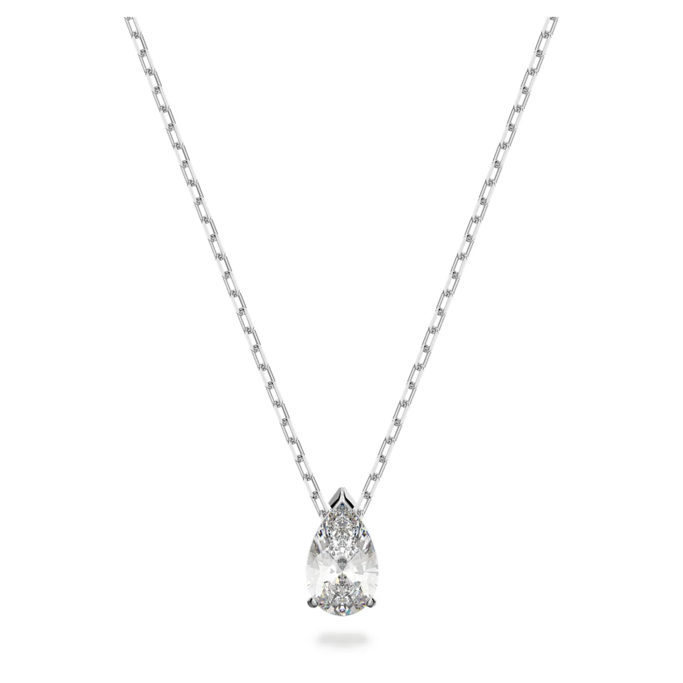 Swarovski Attract Pear Cut White Crystal Necklace And Earrings Set D