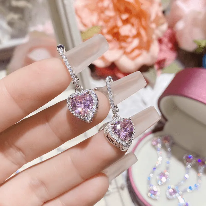 Swarovski Crystal Heart Earrings