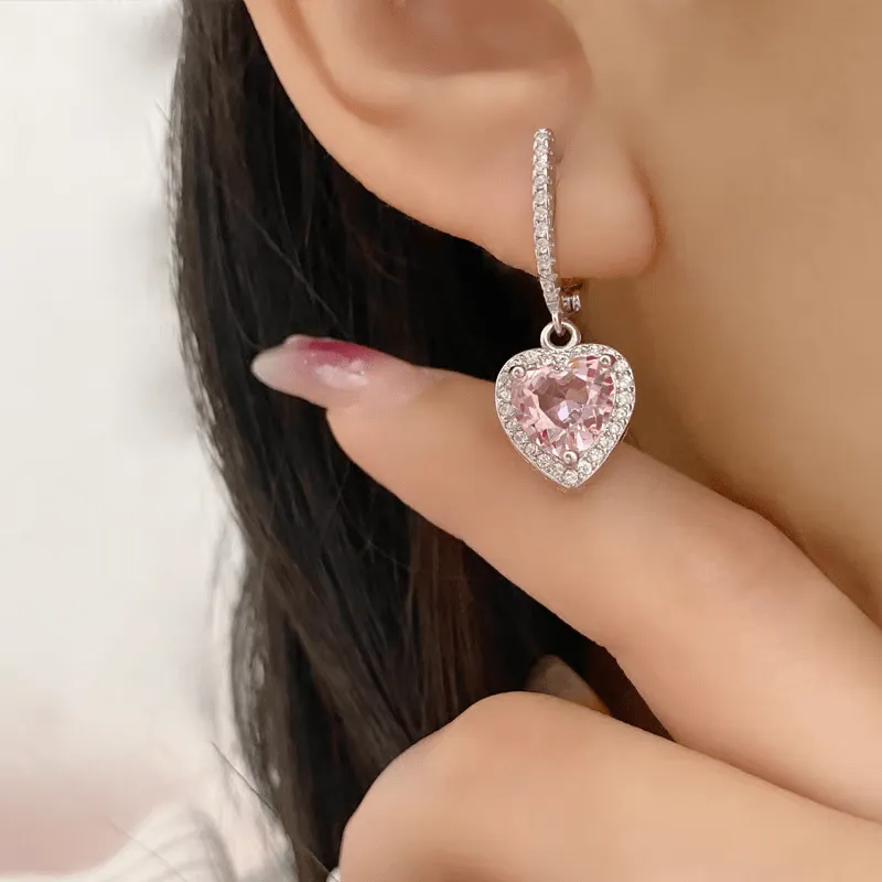 Swarovski Crystal Heart Earrings