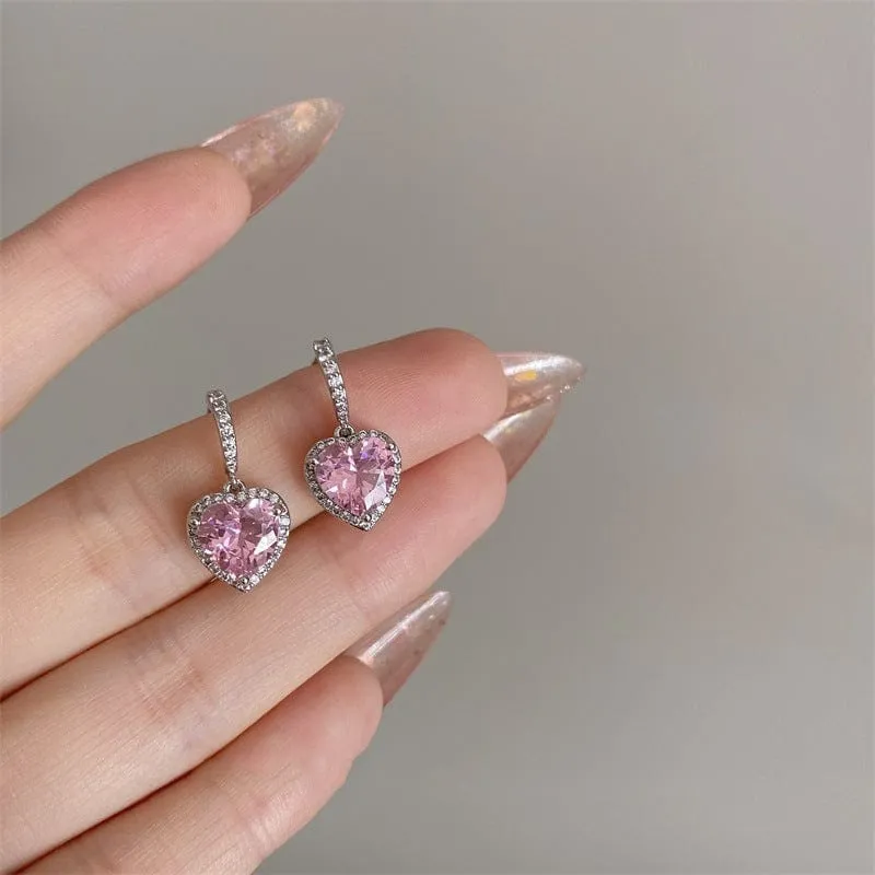 Swarovski Crystal Heart Earrings