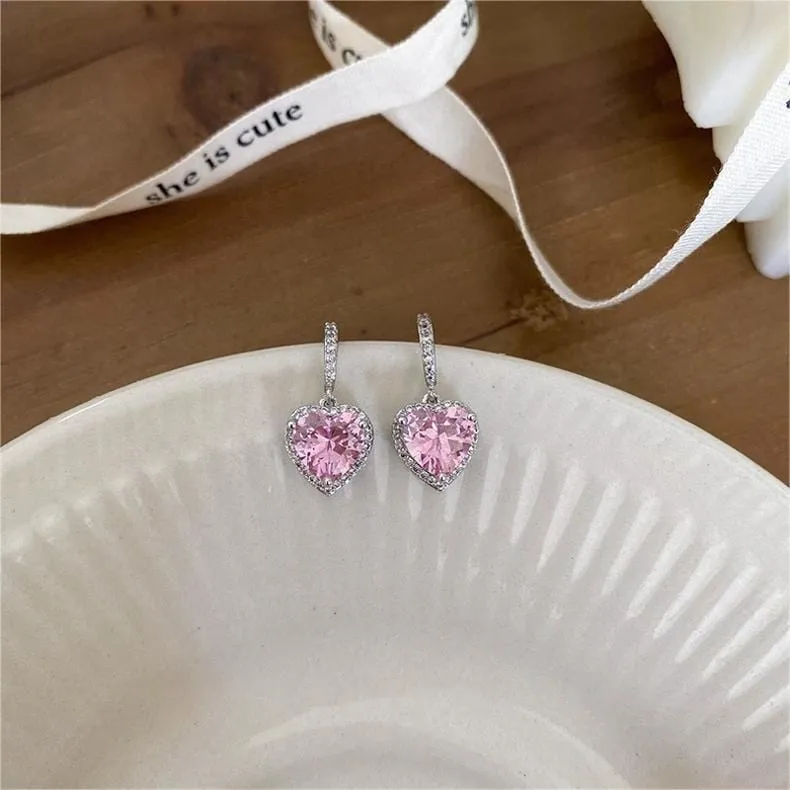 Swarovski Crystal Heart Earrings