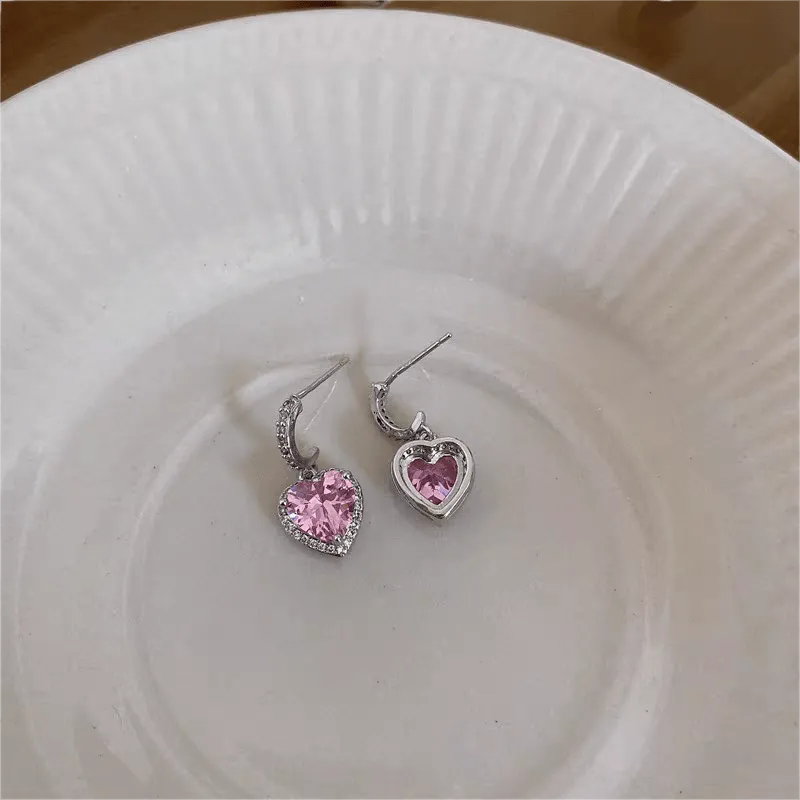 Swarovski Crystal Heart Earrings
