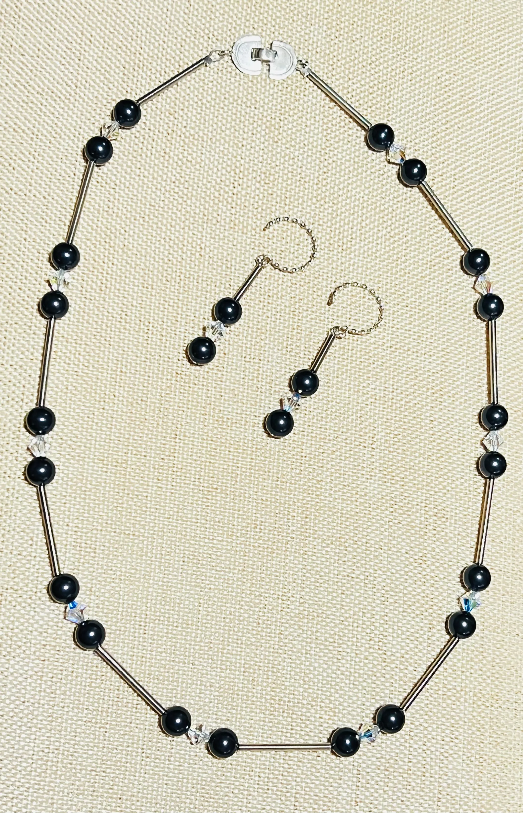 Swarovski Crystal Pearl Necklace Set  #22031