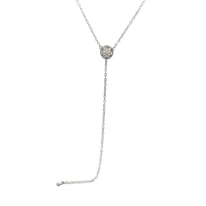 Tacori Sterling Silver & 18k Yellow Gold Diamond Bead Lariet Necklace