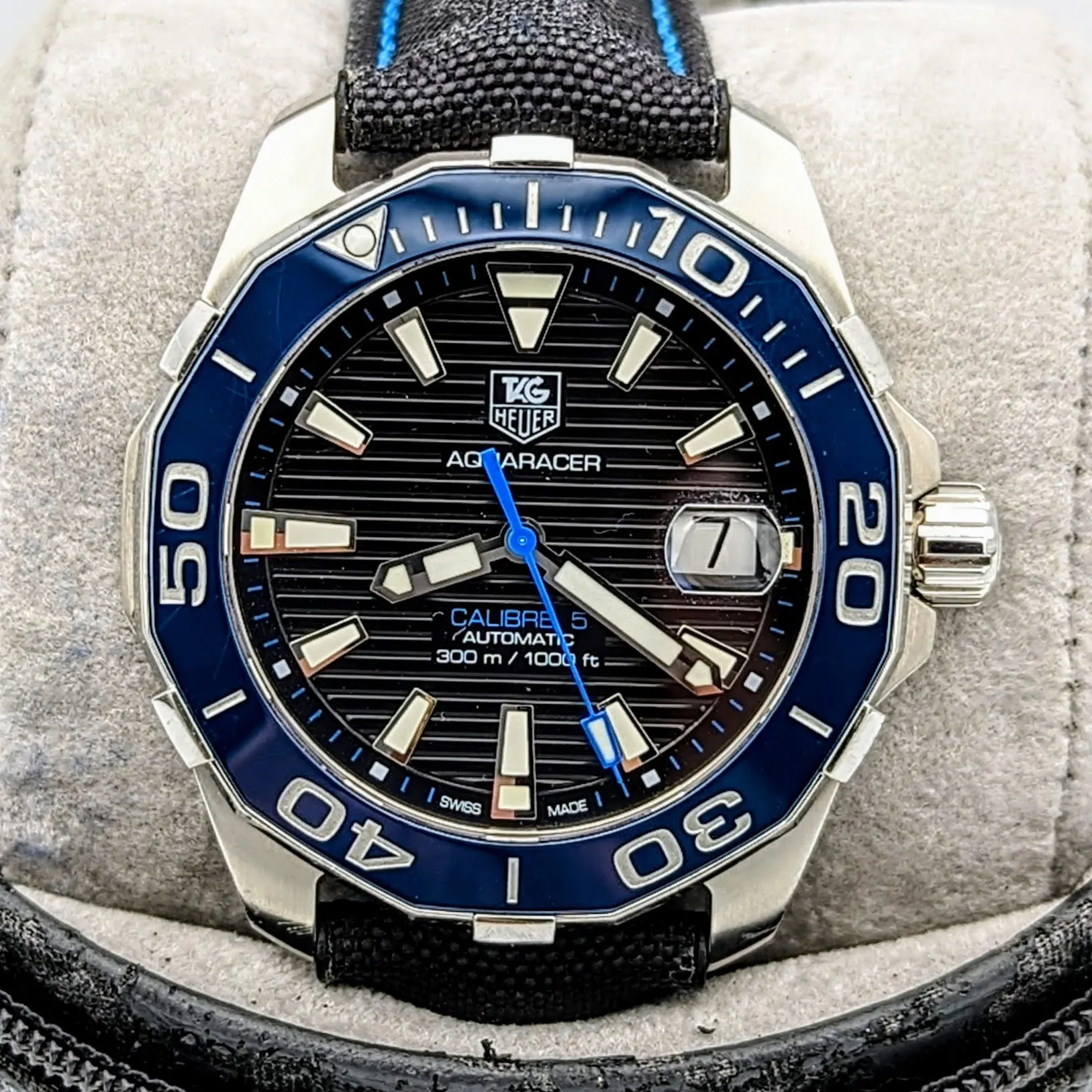 TAG HEUER Aquaracer Wristwatch Cal 5 Automatic Dive Rotating Bezel Watch