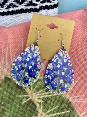Teardrop Bluebonnet Earrings