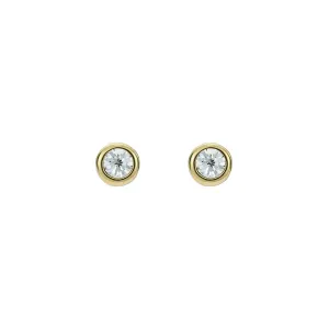 ted baker sinee: mini crystal stud earrings, gold tone, clear crystal