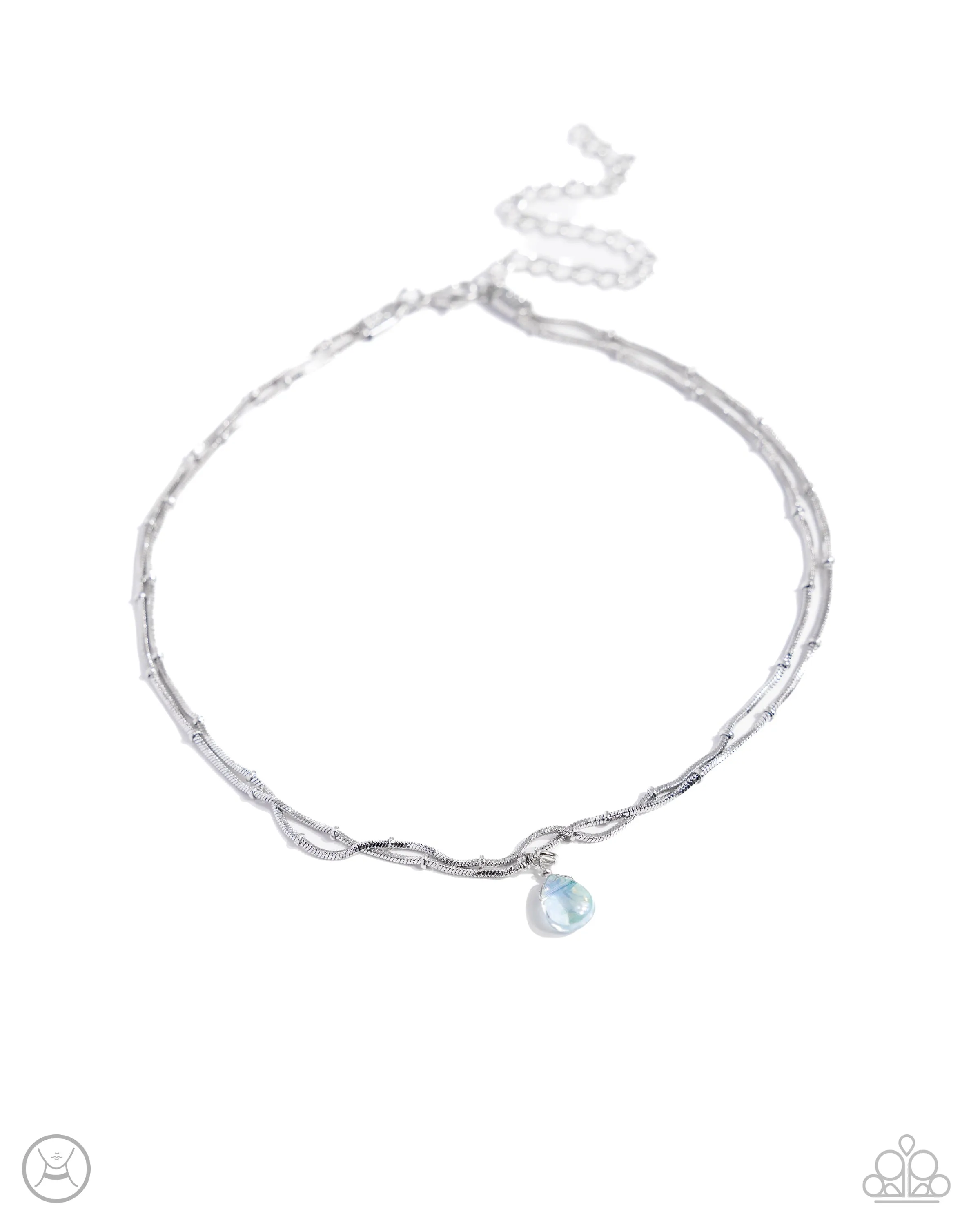 Teeming Teardrop - Green - Bead Tiered Paparazzi Choker Necklace