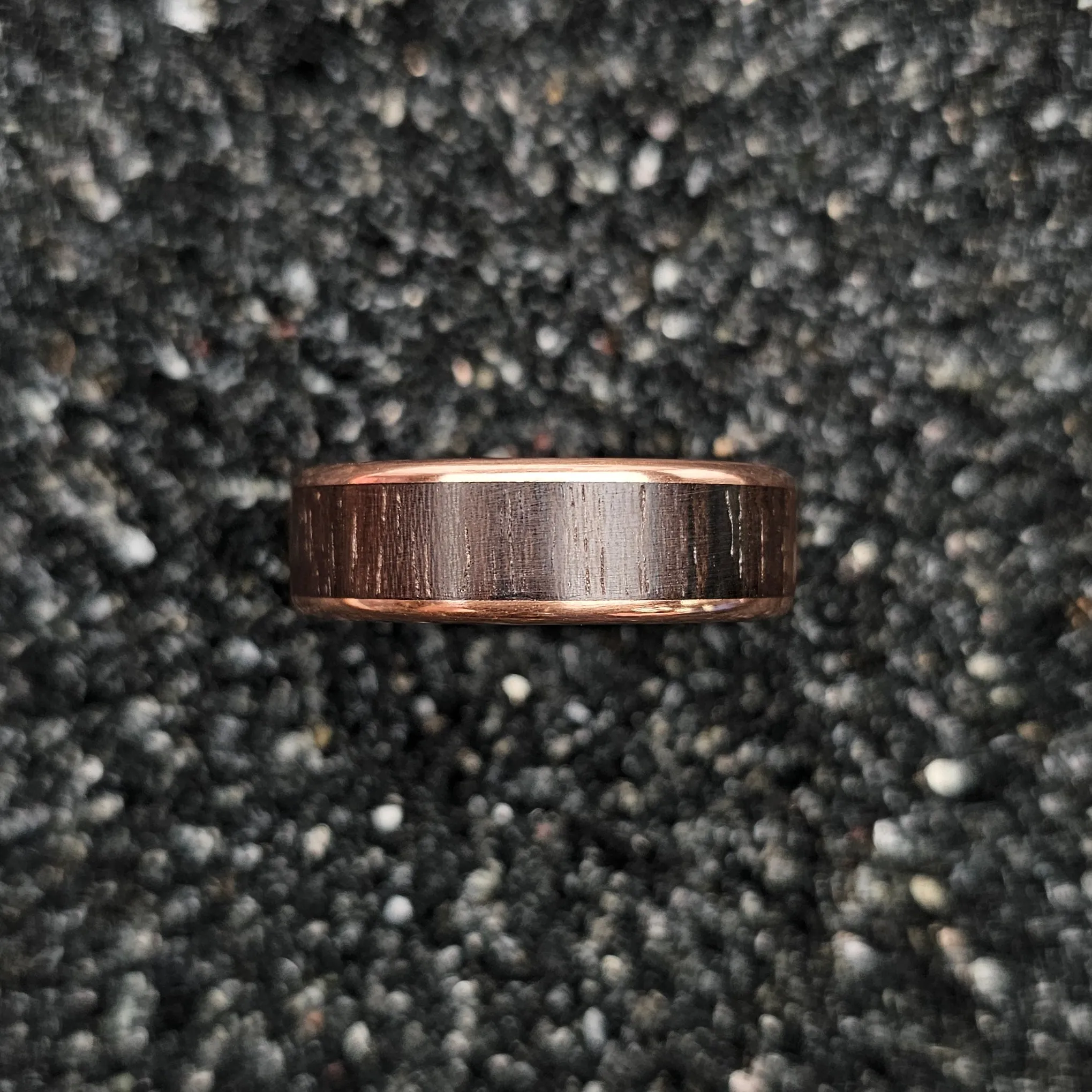 The Crown Ring (Ziricote Wood & Copper Band)