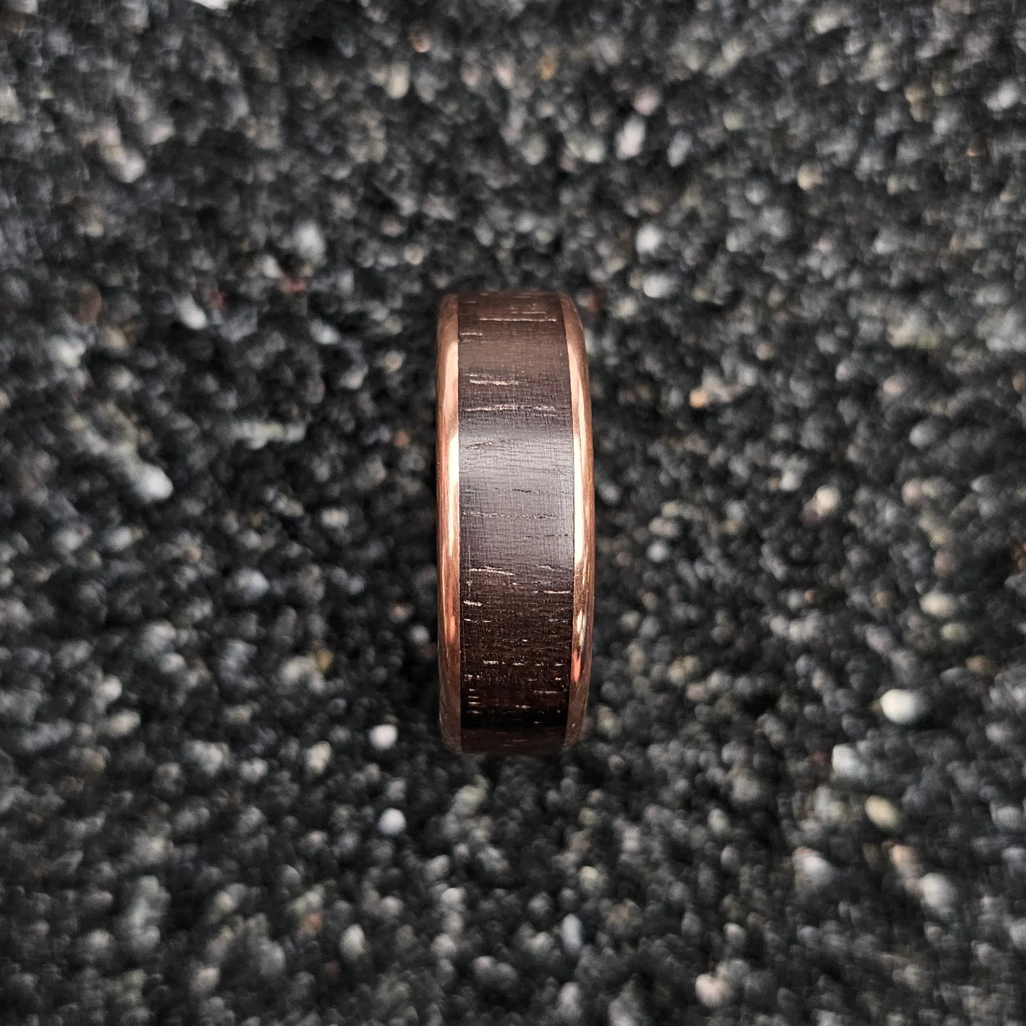 The Crown Ring (Ziricote Wood & Copper Band)