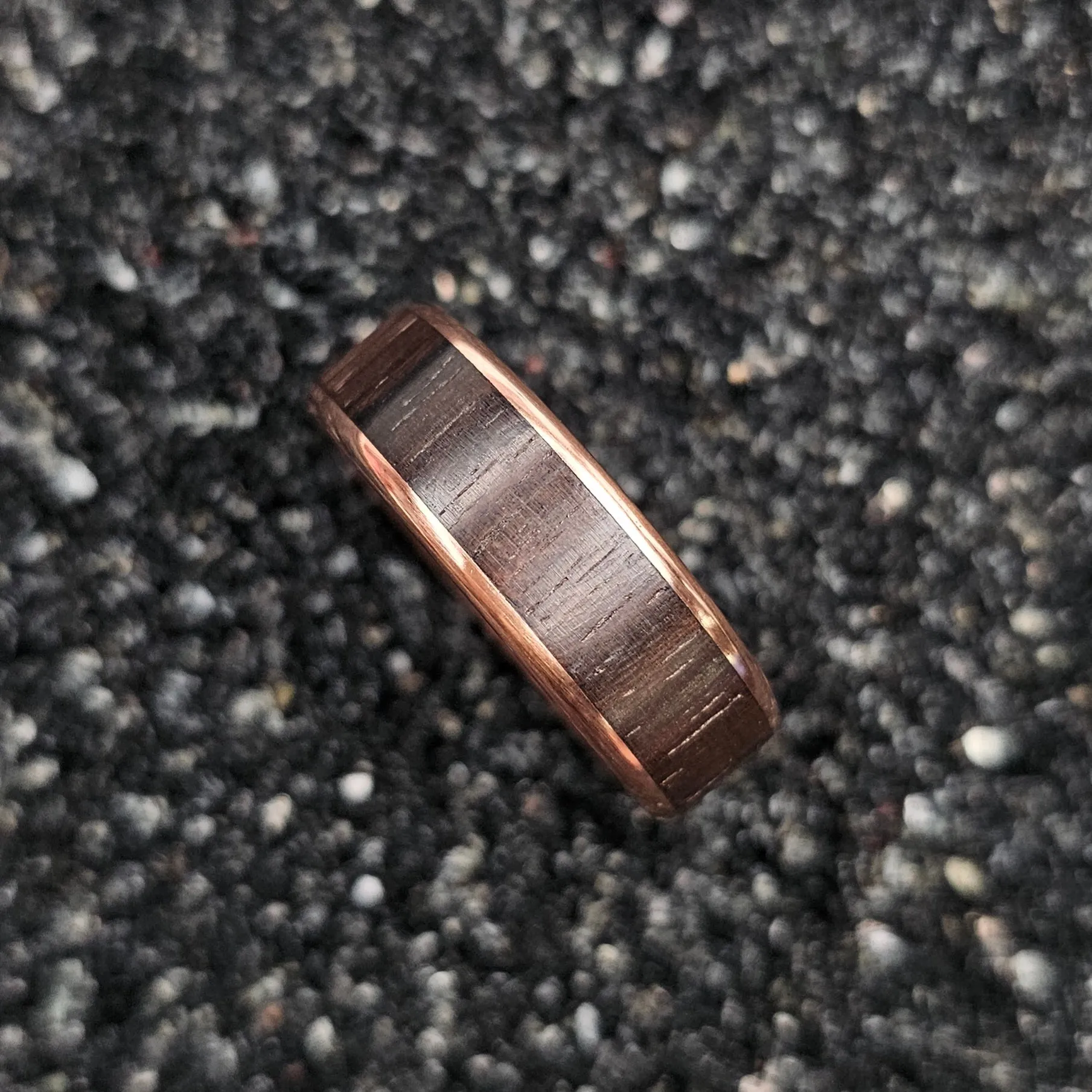 The Crown Ring (Ziricote Wood & Copper Band)