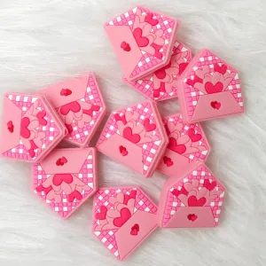 The valentine's Day Envelope Silicone Focal Beads Wholesale