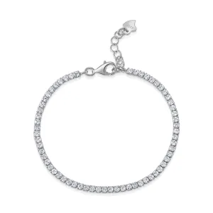 THIN TENNIS BRACELET, SILVER BR