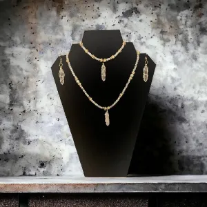 Three Piece Quartz Jewelry Set