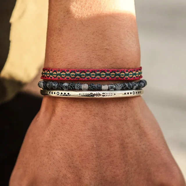 Tibetan Buddha Rope Chain Natural Bracelets