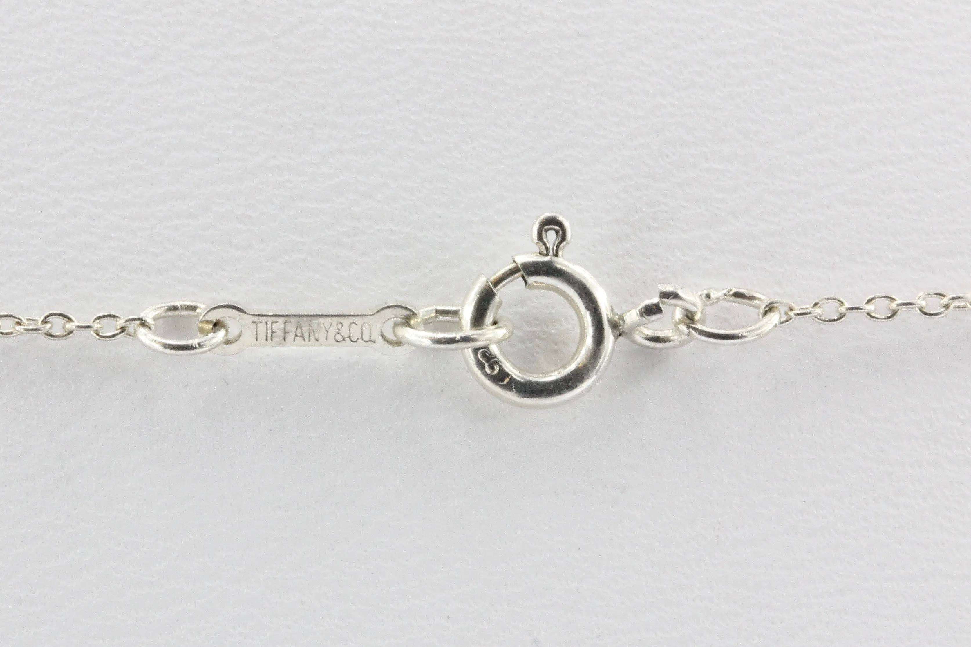 Tiffany & Co Sterling Silver Elsa Peretti Large Bean Necklace