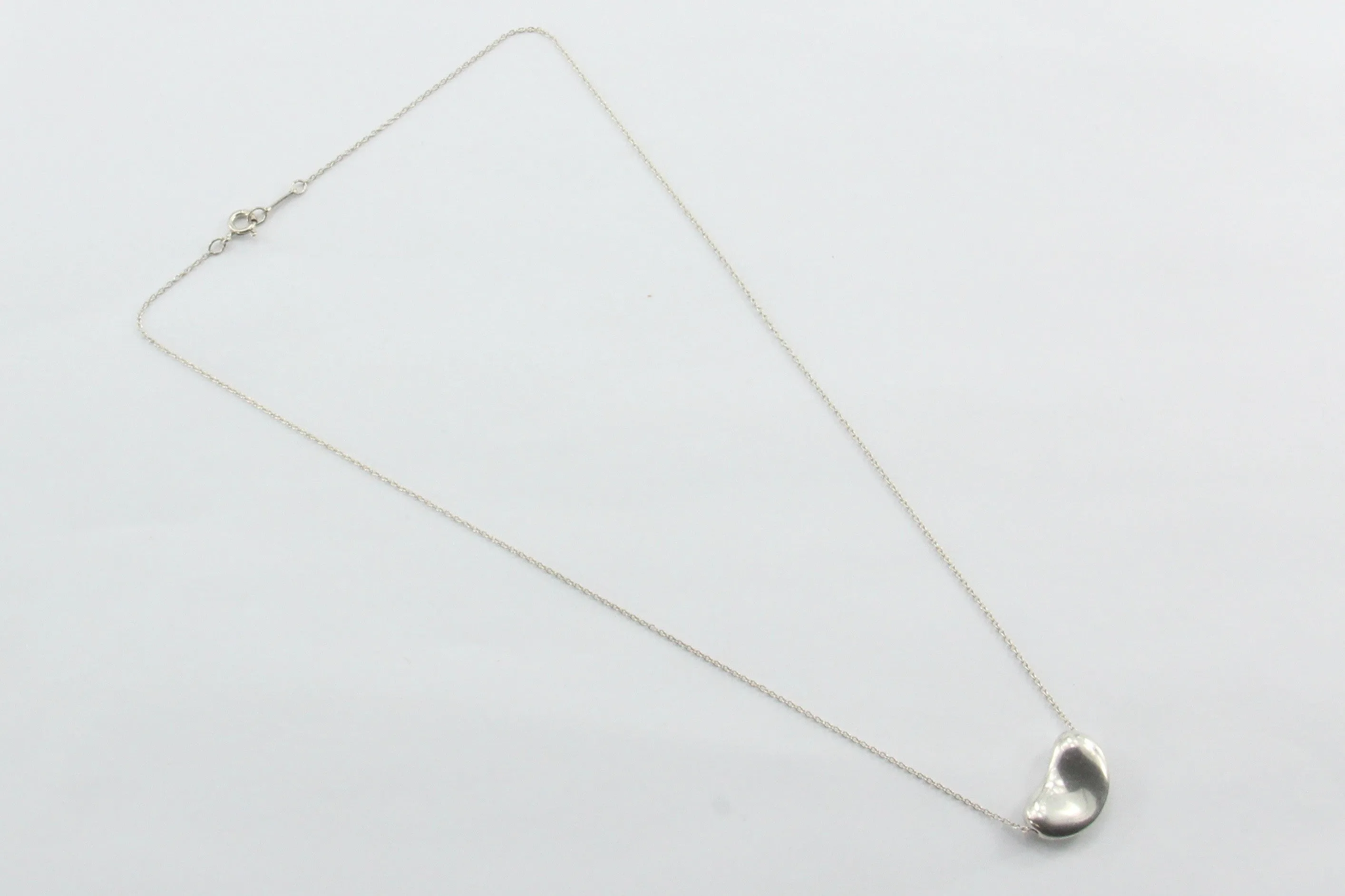 Tiffany & Co Sterling Silver Elsa Peretti Large Bean Necklace