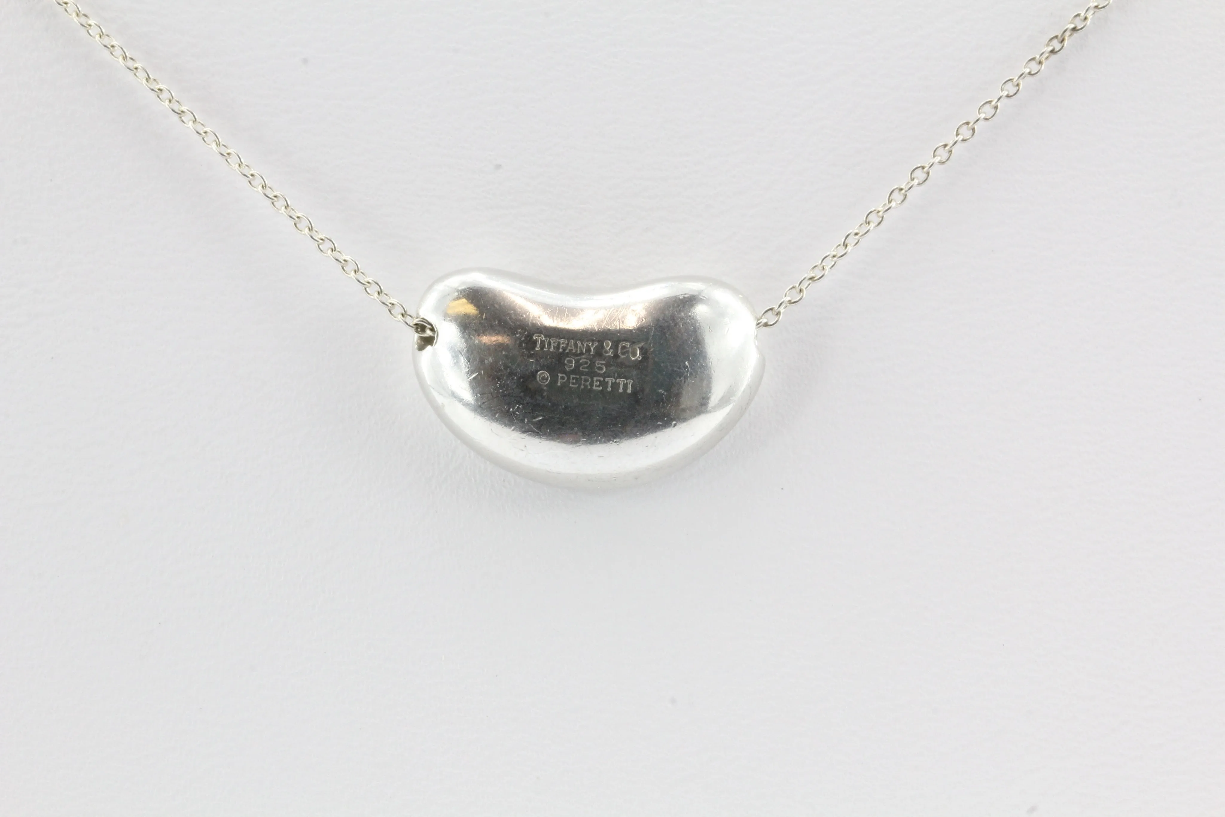 Tiffany & Co Sterling Silver Elsa Peretti Large Bean Necklace