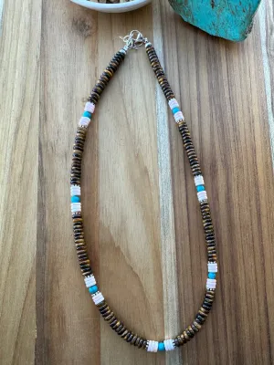 Tiger Eyes Bead Necklace