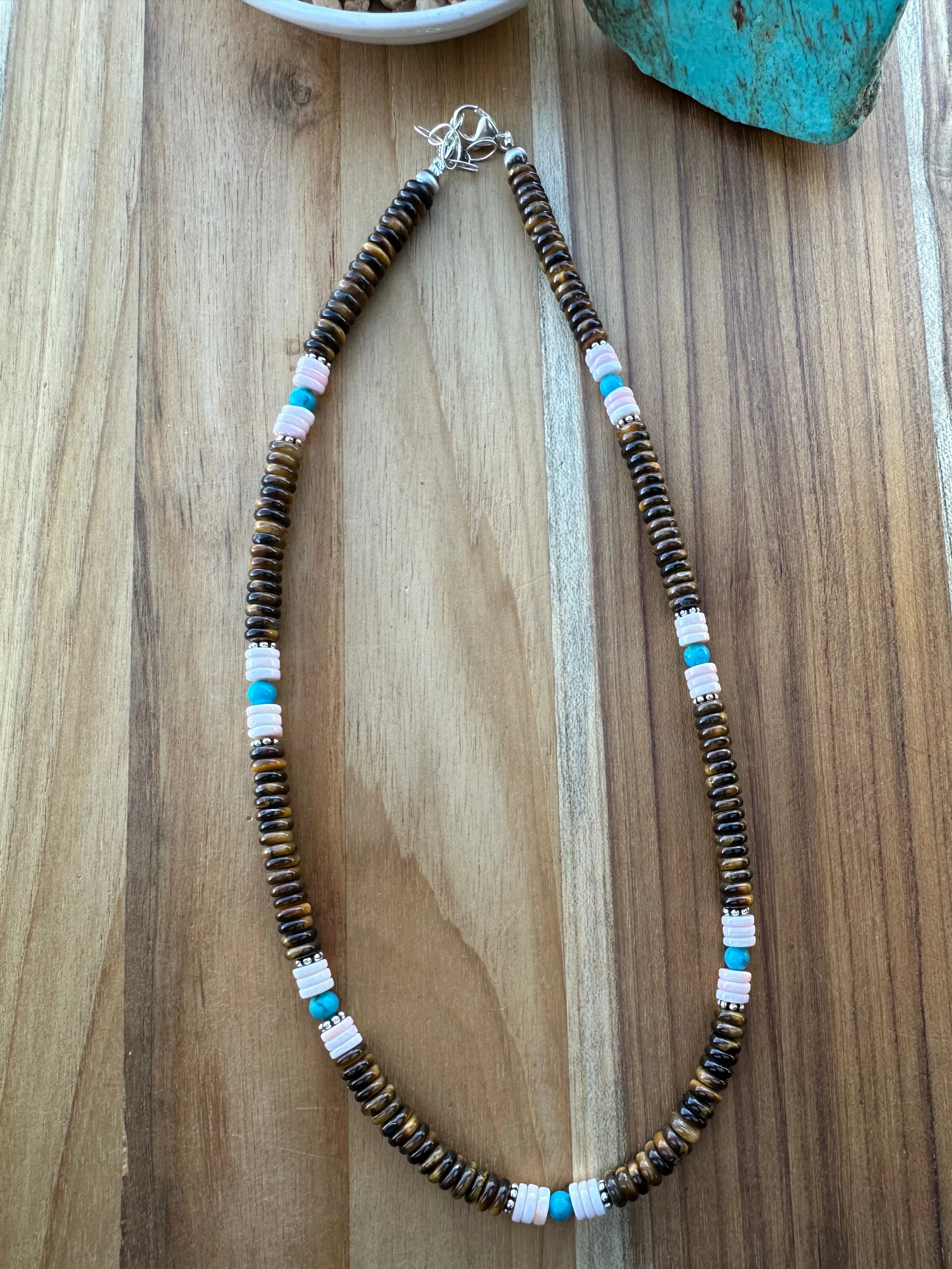 Tiger Eyes Bead Necklace