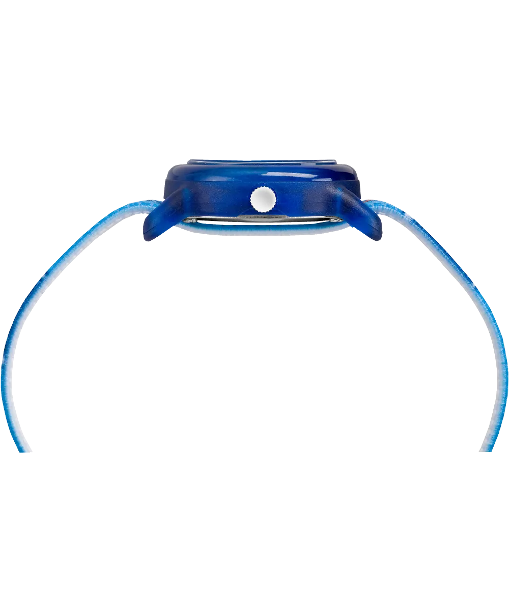 TIMEX TIME MACHINES® 29mm Blue Soccer Elastic Fabric Kids Watch