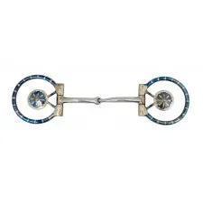 TK257385 Bit D-Ring Snaffle Blue Rowel Conch