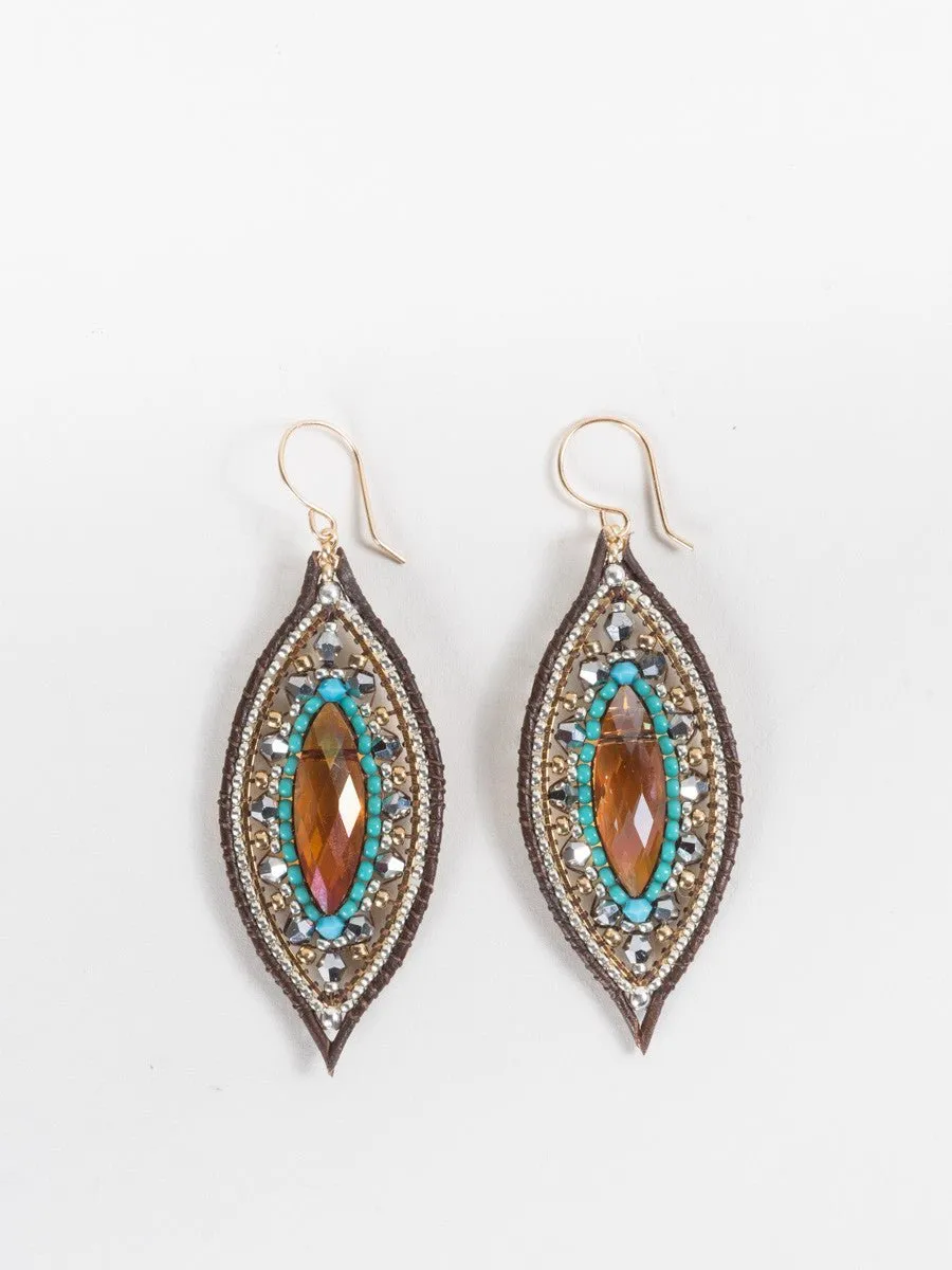 topaz oval earrings