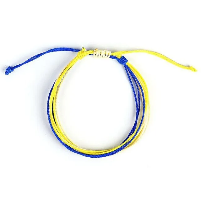 Trendy Kpop Multi Layer Colorful Weave Woven Rope Wax String Bracelets Summer Gift For Women Girls Jewelry Dropshipping