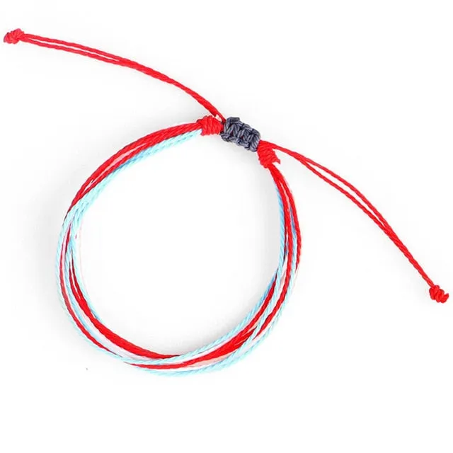 Trendy Kpop Multi Layer Colorful Weave Woven Rope Wax String Bracelets Summer Gift For Women Girls Jewelry Dropshipping