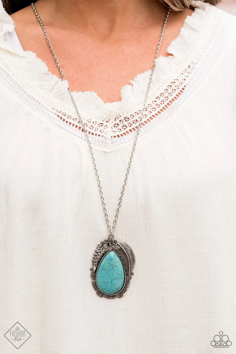 Tropical Mirage - Blue (Turquoise) Necklace (SSF-0521)