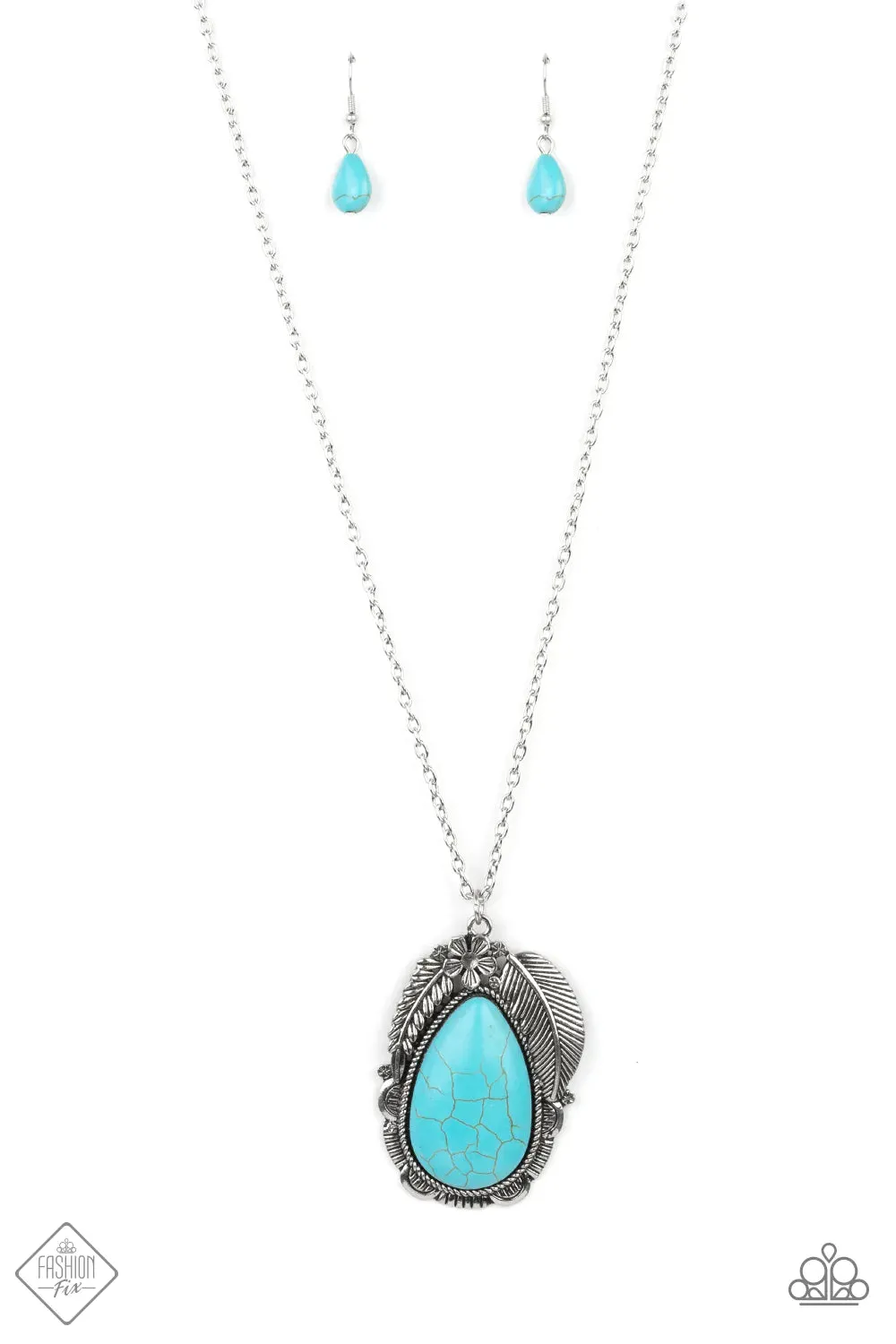 Tropical Mirage - Blue (Turquoise) Necklace (SSF-0521)
