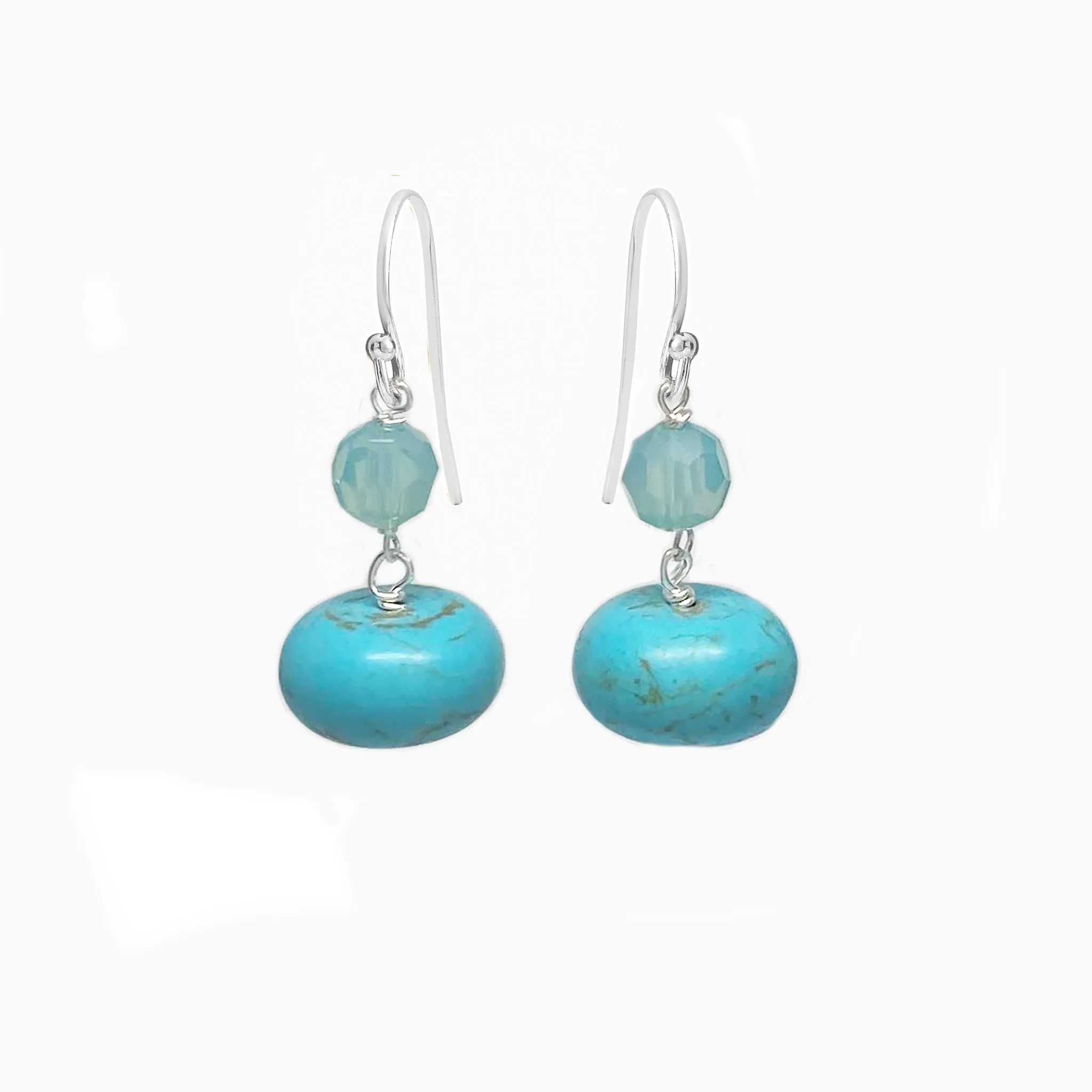 TURQUOISE & CRYSTAL EARRINGS