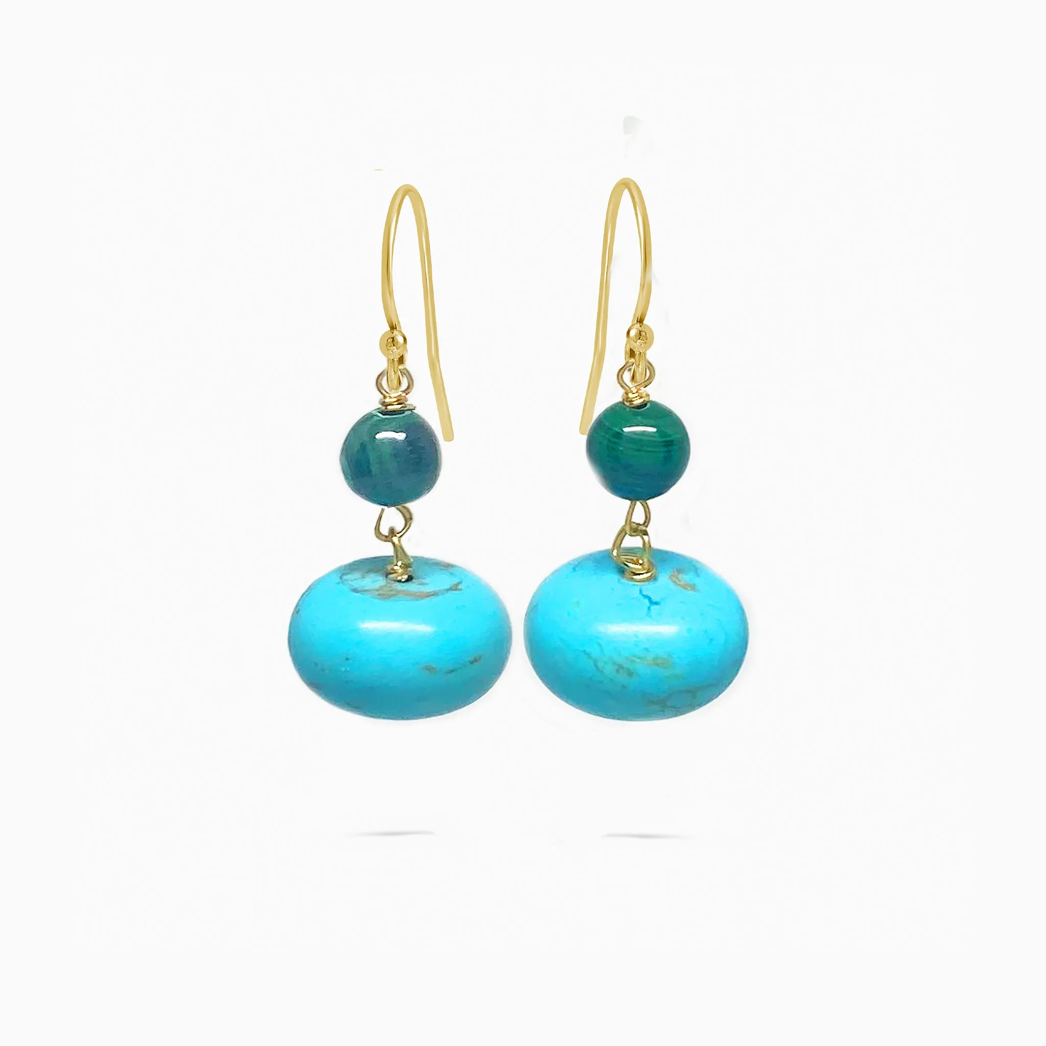 TURQUOISE & CRYSTAL EARRINGS
