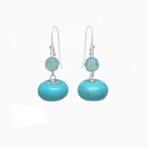 TURQUOISE & CRYSTAL EARRINGS
