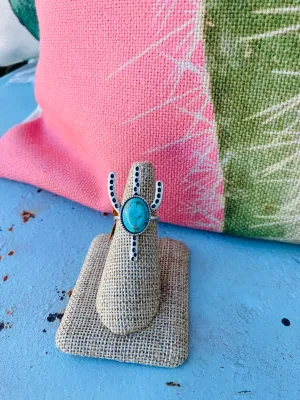 Turquoise Cactus Ring
