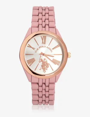 USPA WOMEN'S PINK & ROSEGOLD WATCH