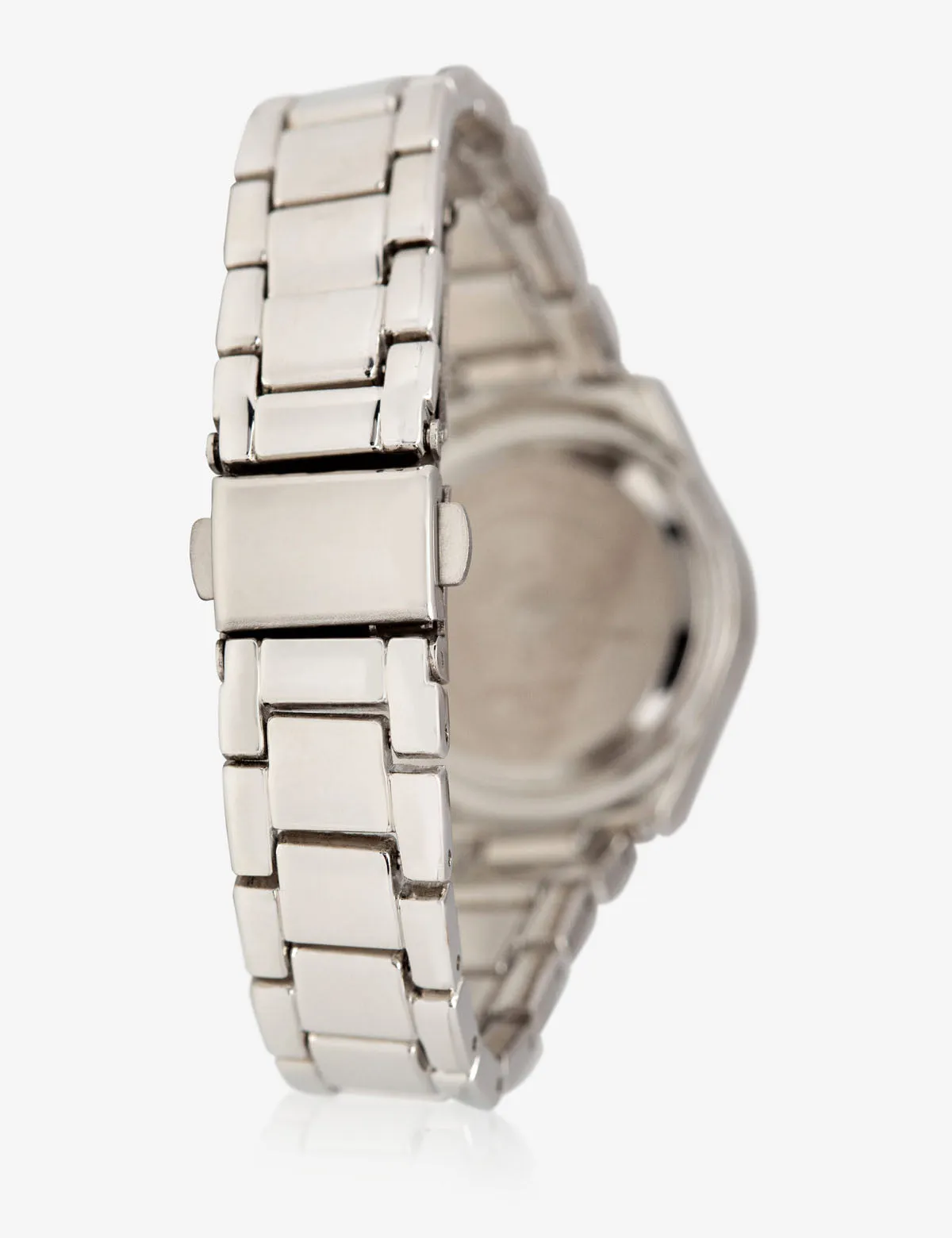 USPA WOMEN'S SILVER TONE & RHINESTONE WATCH