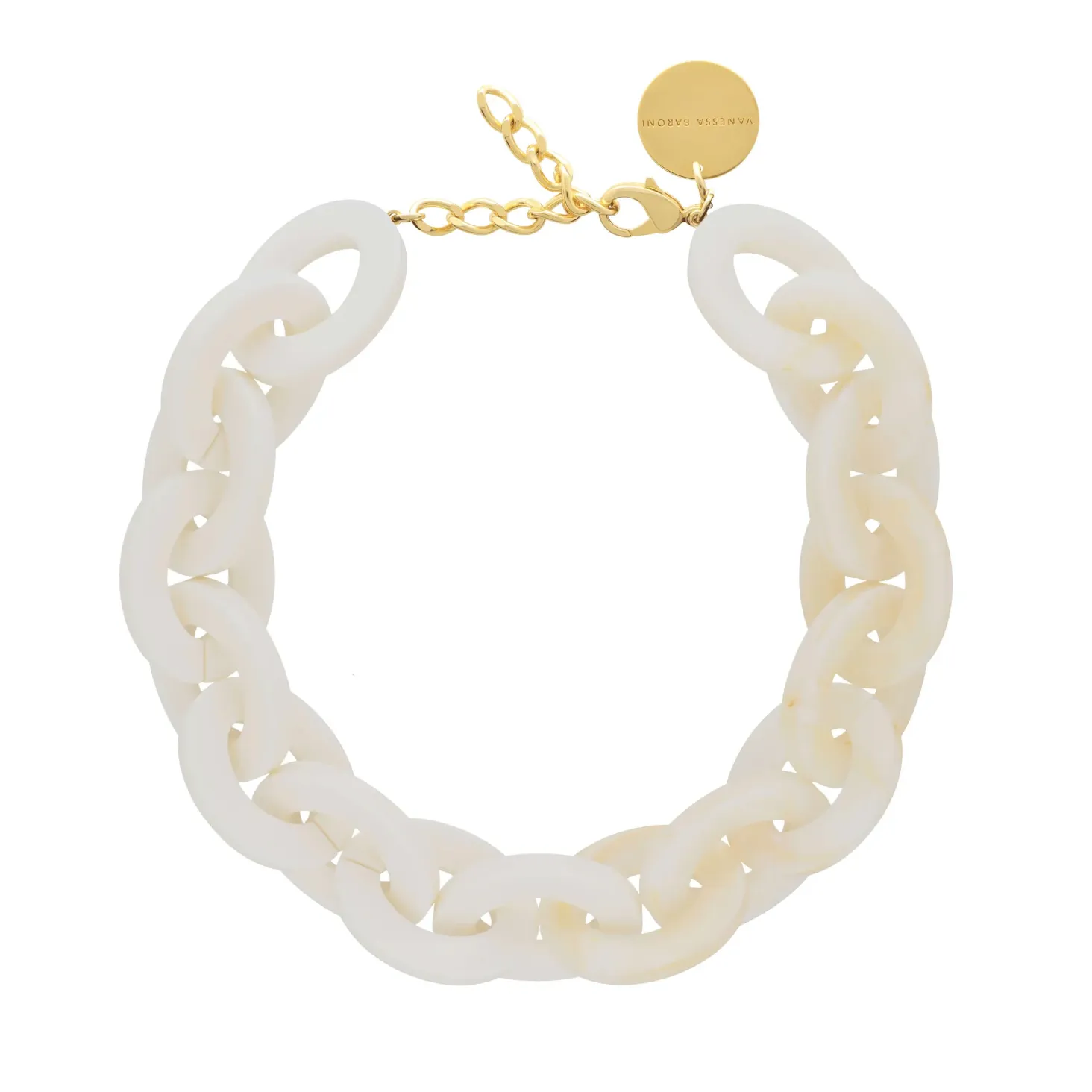 Vanessa Baroni Oval Short Marble Necklace