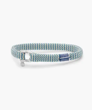 Vicious Vik Rope Bracelet in Ivory/Pigeon Blue
