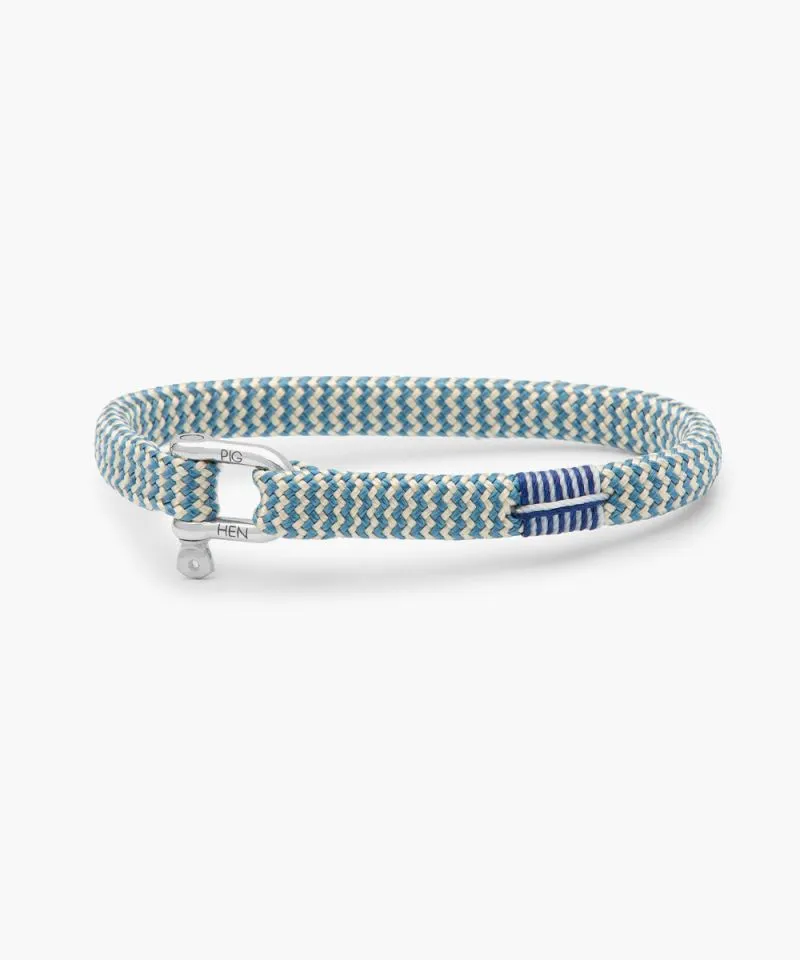 Vicious Vik Rope Bracelet in Ivory/Pigeon Blue
