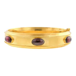 Victorian Garnet Bangle Bracelet