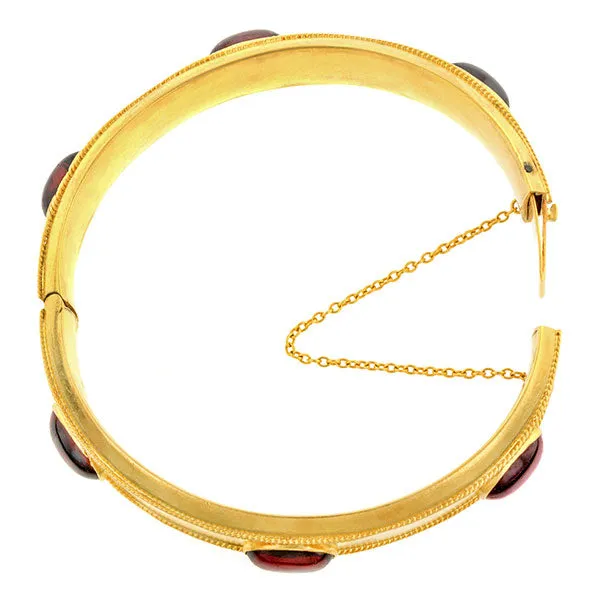 Victorian Garnet Bangle Bracelet