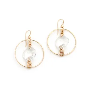 Vintage Chandelier Crystal Circle Earrings