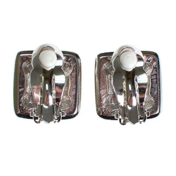 Vintage Joan Rivers Yellow Diamond and Diamante Statement Earrings