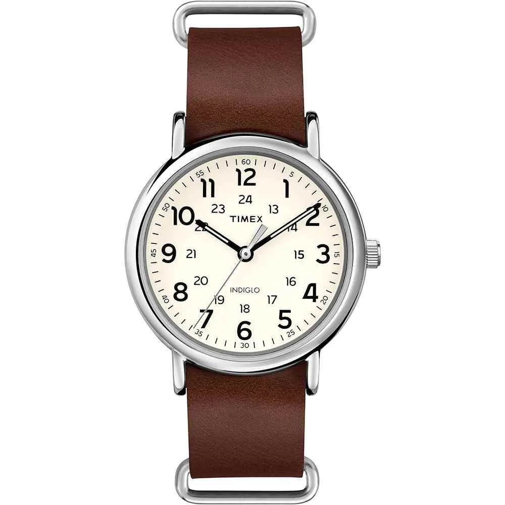 Weekender Slip-Thru - Brown Leather Strap