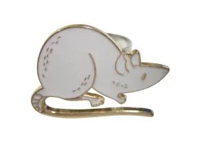 White Toned Rat Adjustable Size Fashion Ring