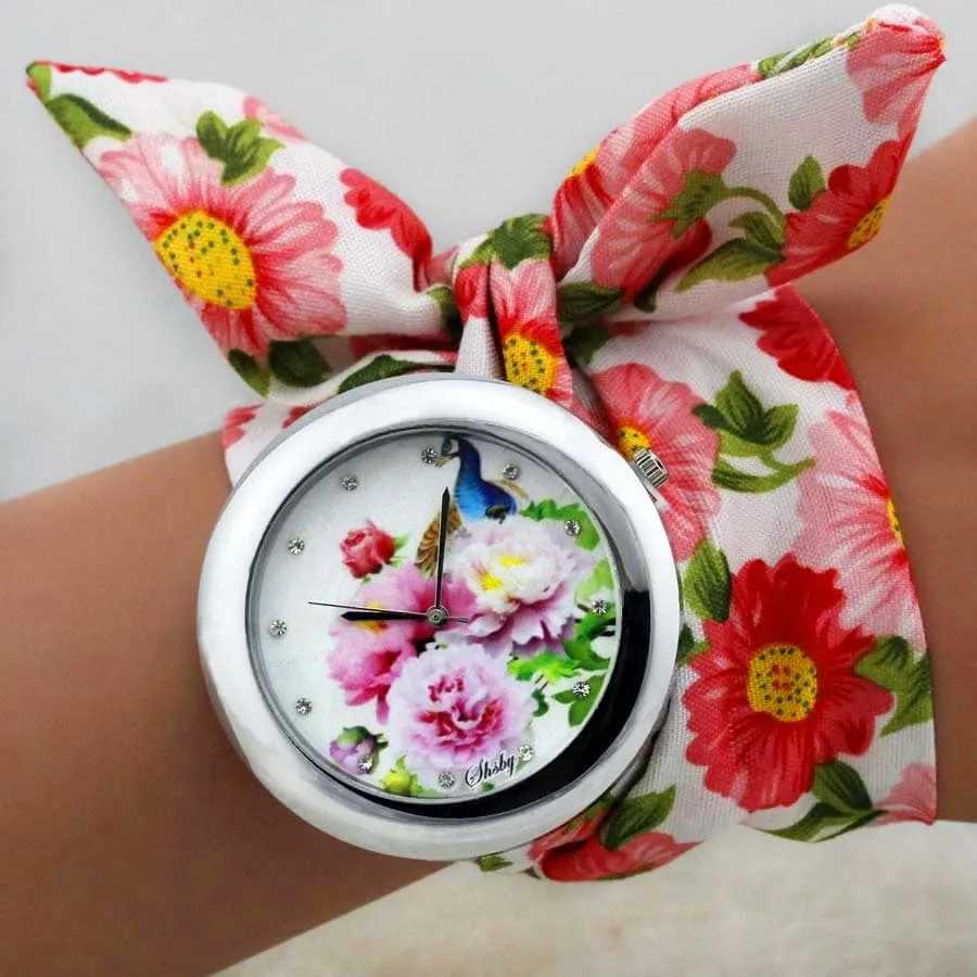 Women's Boho Watches with Fabric Bracelet