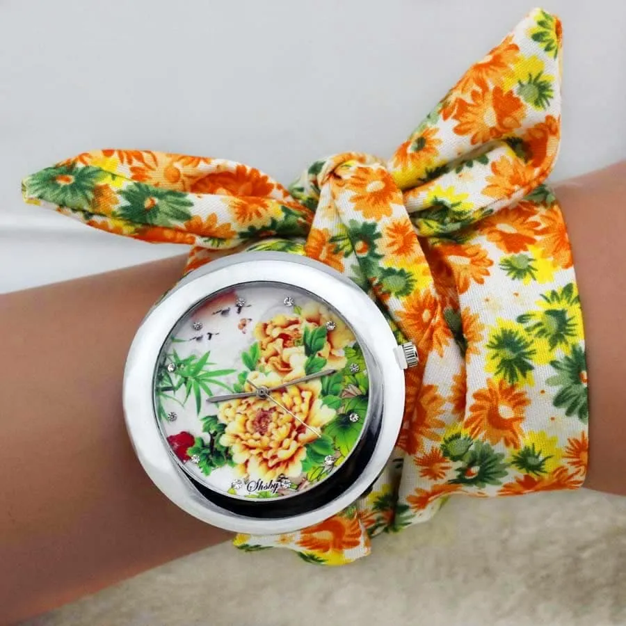 Women's Boho Watches with Fabric Bracelet