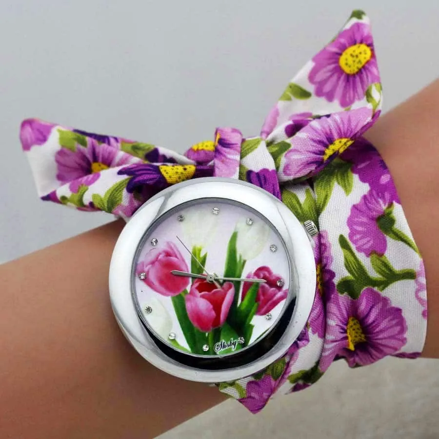 Women's Boho Watches with Fabric Bracelet