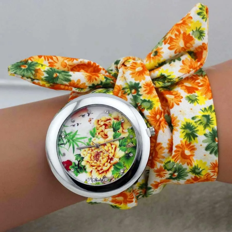 Women's Boho Watches with Fabric Bracelet